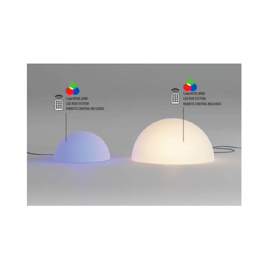 Corp de iluminat exterior Blob, alb, LED RGB, telecomanda, IP65, 56 cm, 90170