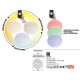 Plafoniera Redo Squash, alb mat, telecomanda, LED, TUYA APP, 48W, CCT+RGB, 3221 lumeni, D.48 cm, 05-926