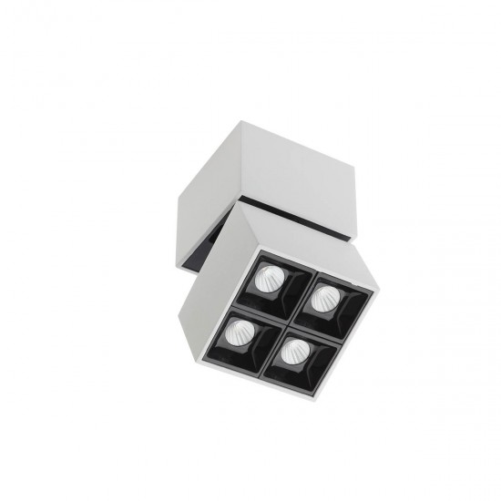 Plafoniera Arelux XCubik, orientabila, alb, LED, 6W, 425 lumeni, alb cald 3000K