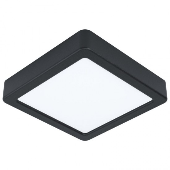Plafoniera Eglo Fueva 5, negru, LED, 10.5W, 1200 lumeni, alb cald 3000K, 16 cm, 99243