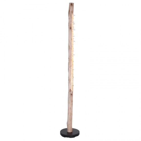 Lampadar Globo Felicitas, lemn natur, LED, 15W, 980 lumeni, alb cald 3000K, H.151 cm, 15354-15S