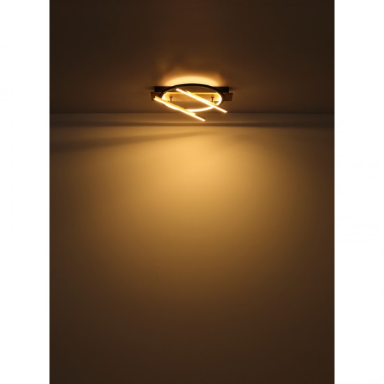 Plafoniera Rabalux Beatrix, negru, MDF, LED, 32W, 3300 lumeni, alb cald 3000K, L.44 cm, 67295D