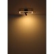 Plafoniera Globo Mandera, negru/lemn, LED+GU10, 16W, 1100 lumeni, alb cald 3000K, L.50 cm, 67287D
