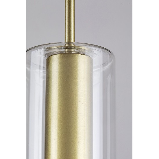 Suspensie Rabalux Esta, auriu, sticla, 1xE27, D.9 cm, 72050