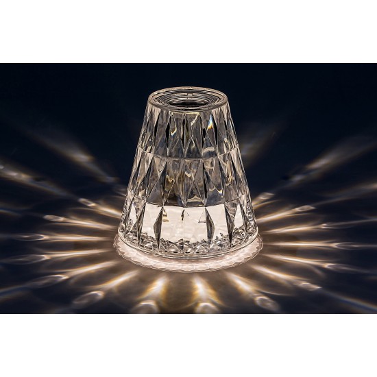 Veioza Rabalux Siggy, transparent, LED RGB, 2W, 40 lumeni, alb cald 3000K, H.13 cm, 76004