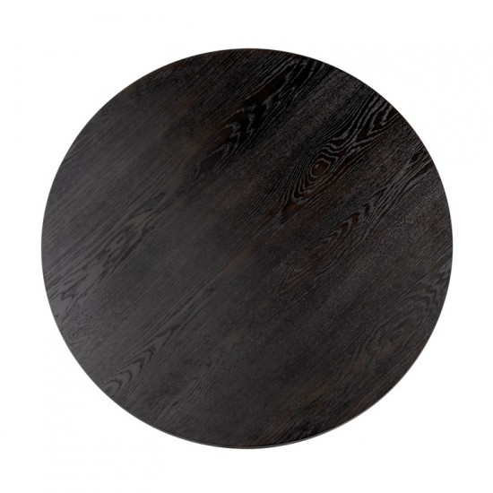 Masuta rotunda neagra, lemn si metal, D.100 cm, Patagonia, 7709