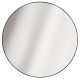 Oglinda de perete rotunda, rama metal negru, D.55 cm, Flat, HD4364