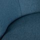 Scaun dining, poliester albastru, picioare metal negru, Allegria, 600054