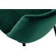 Scaun dining Diego, catifea verde, picioare metalice negru mat, KH1201100122GN